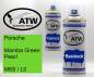 Preview: Porsche, Mamba Green Pearl, M6S / L0: 400ml Sprühdose + 400ml Klarlack - Set, von ATW Autoteile West.